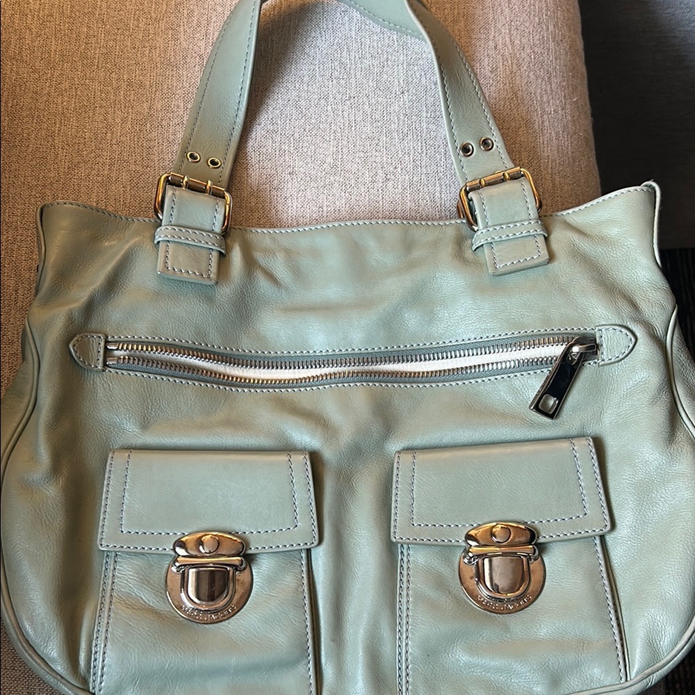 Vintage Marc Jacobs Sea Foam/ Mint Green Leather Shoulder Bag